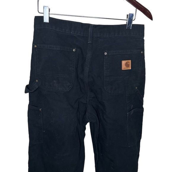 Carhartt Double Knee Riveted Work Pants Men’s 30x32 Black Duck Canvas - Picture 5 of 7